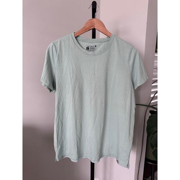 Womens Carhartt Relaxed Fit Mint Green T Shirt - Picture 1 of 3
